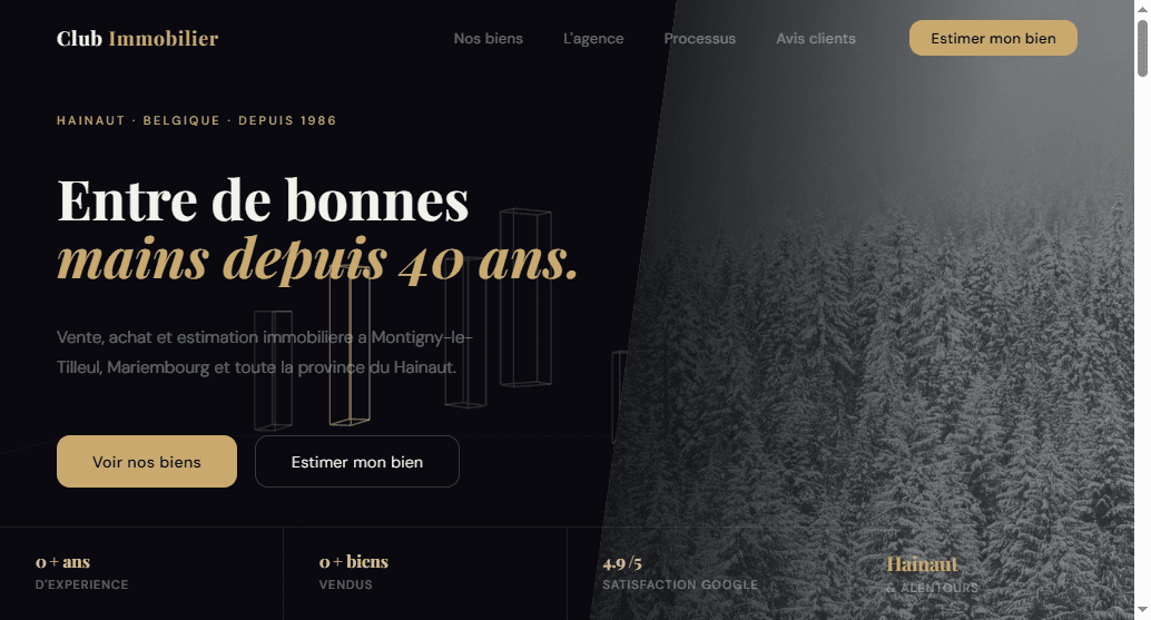 Redesigned hero used as an example of what a well-specified real estate agency website brief is meant to produce