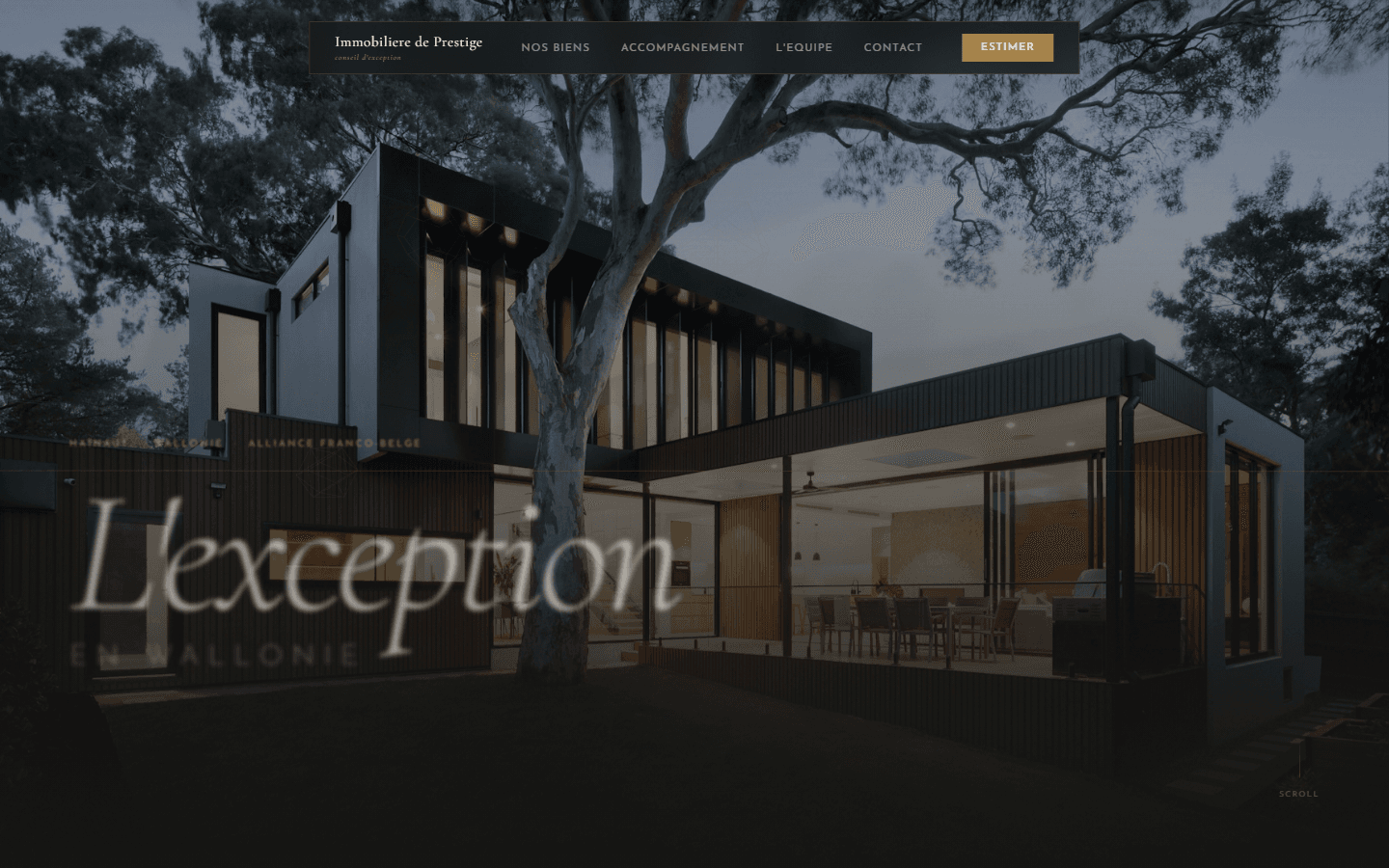 Premium redesign concept for a luxury real estate agency website