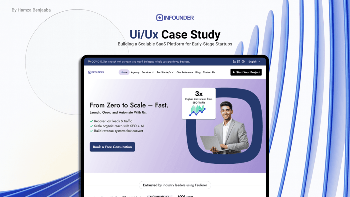 Infounder SaaS platform UI/UX