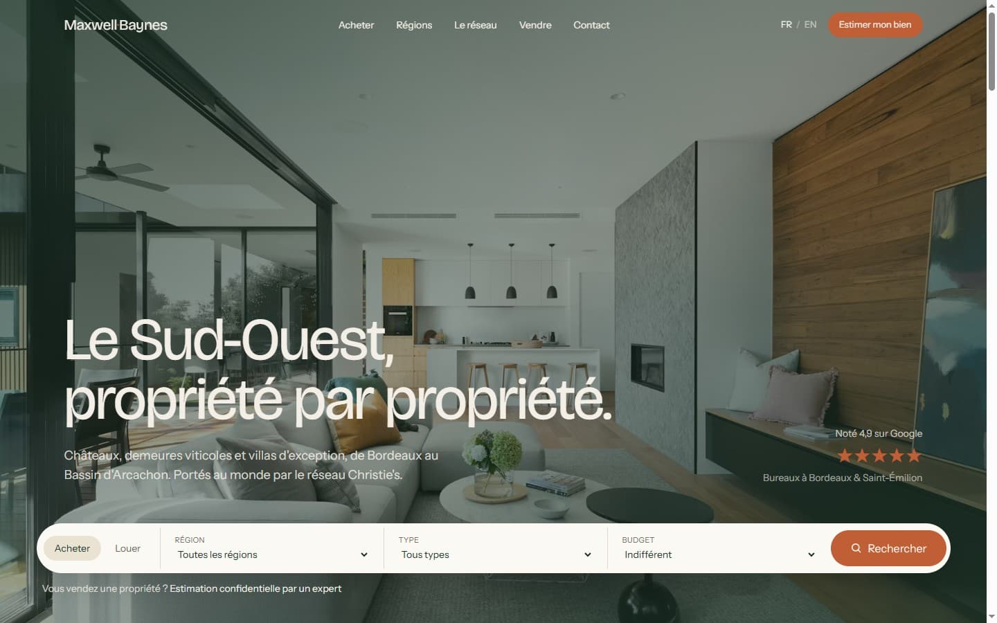Maxwell-Baynes luxury real estate concept redesign